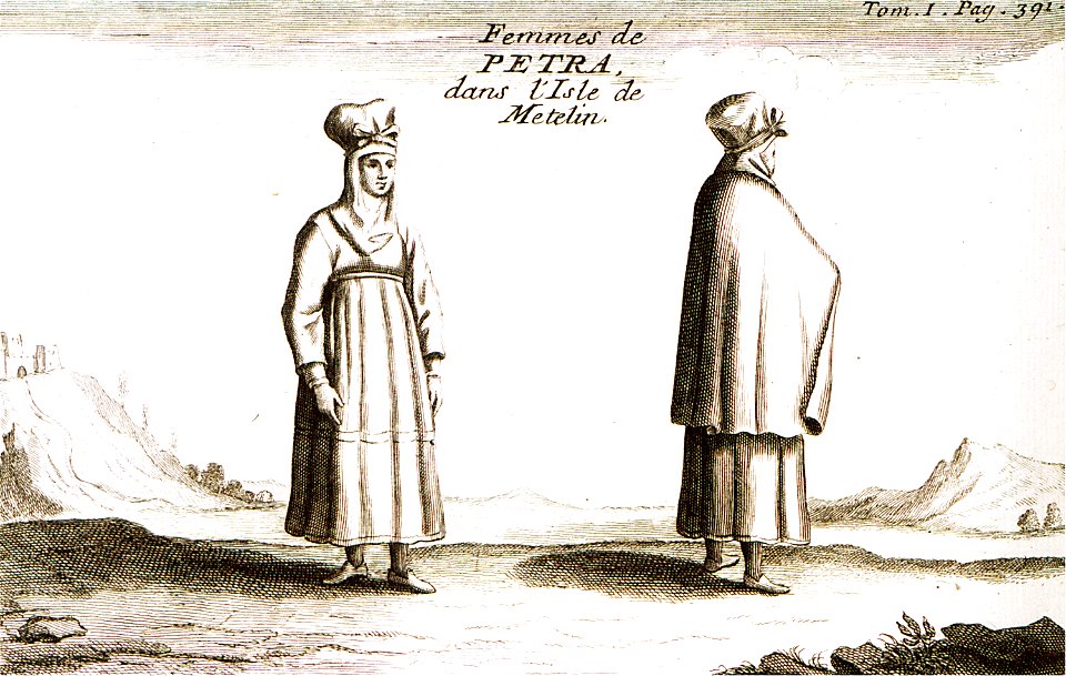 Femmes de PETRA dans l'isle de Meteline - Tournefort Joseph Pitton De - 1717