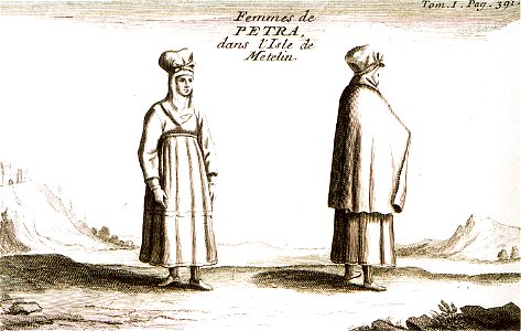 Femmes de PETRA dans l'isle de Meteline - Tournefort Joseph Pitton De - 1717