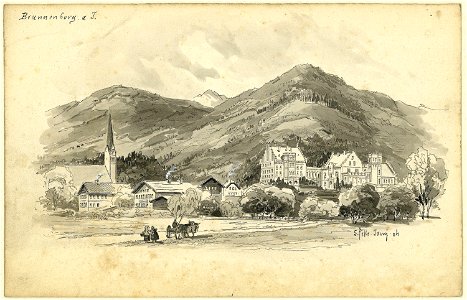 Felle Brannenburg Schloss und Dorf 1904