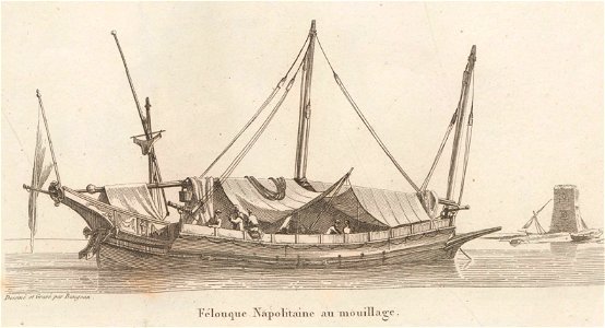 Felouque napolitaine au mouillage