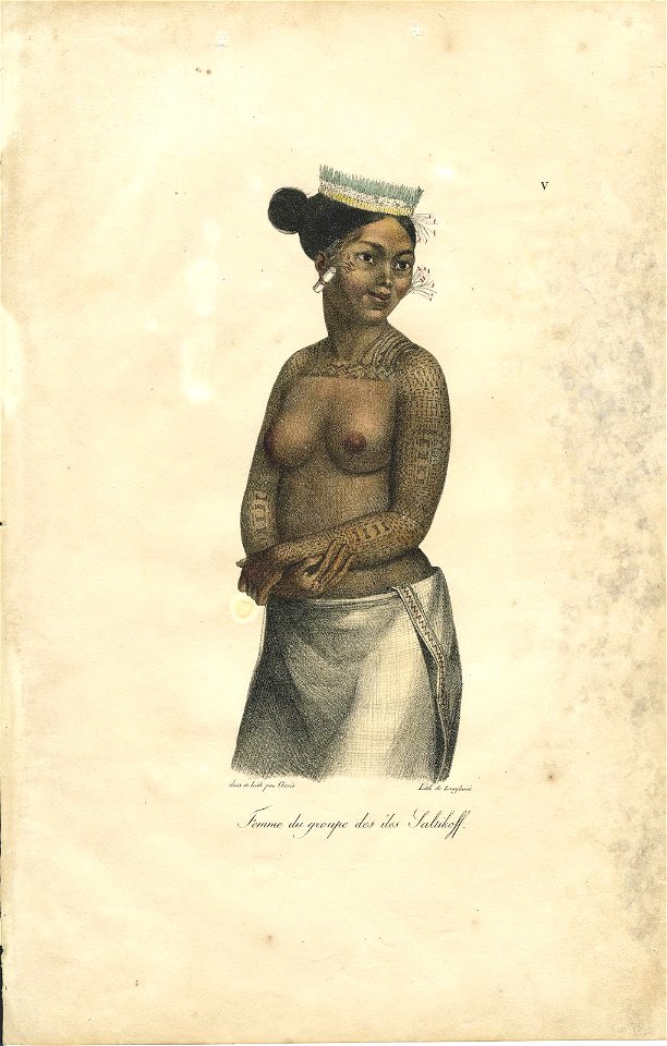 Femme du groupe des iles Saltikoff (Woman from the group of Saltikoff islands) (BM Oc2006,Prt.220)