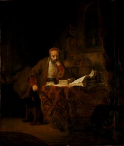 Ferdinand Bol - A Scholar in his Study - NG.M.01365 - National Museum of Art, Architecture and Design. Free illustration for personal and commercial use.