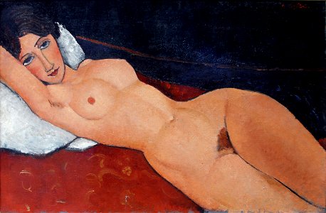 Female Nude Reclining on a Pillow by Amedeo Modigliani - Staatsgalerie - Stuttgart - Germany 2017