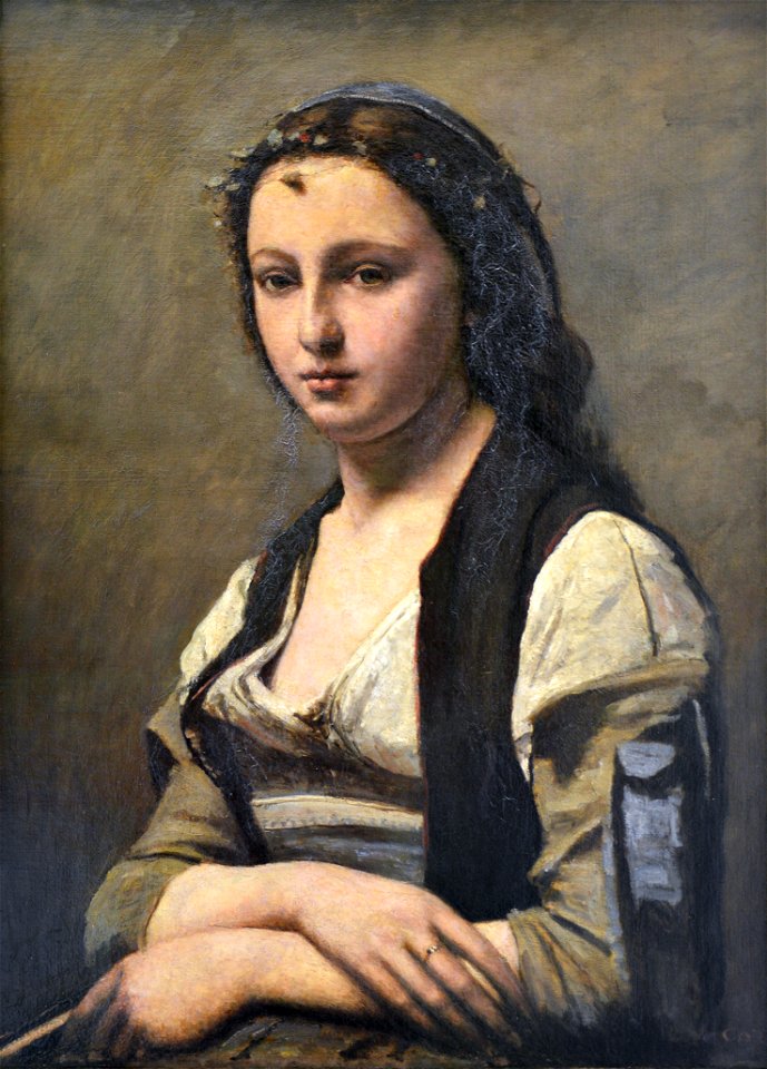 Femme a la perle - Jean Baptiste Camille Corot