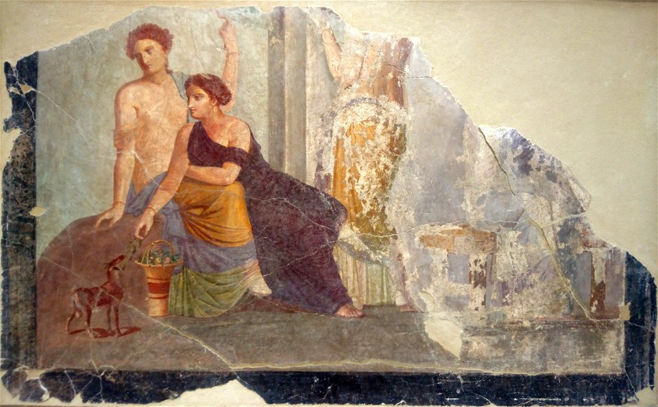 Femme auprès d’un faon - Musée du Louvre - département des Antiquités grecques, étrusques et romaines - CC 69