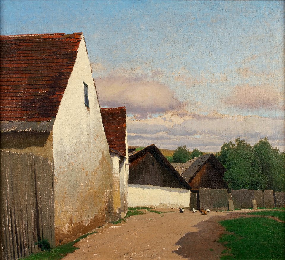 Ferdinand Brunner - Alte Häuser in Gaudenzdorf - 848 - Österreichische Galerie Belvedere
