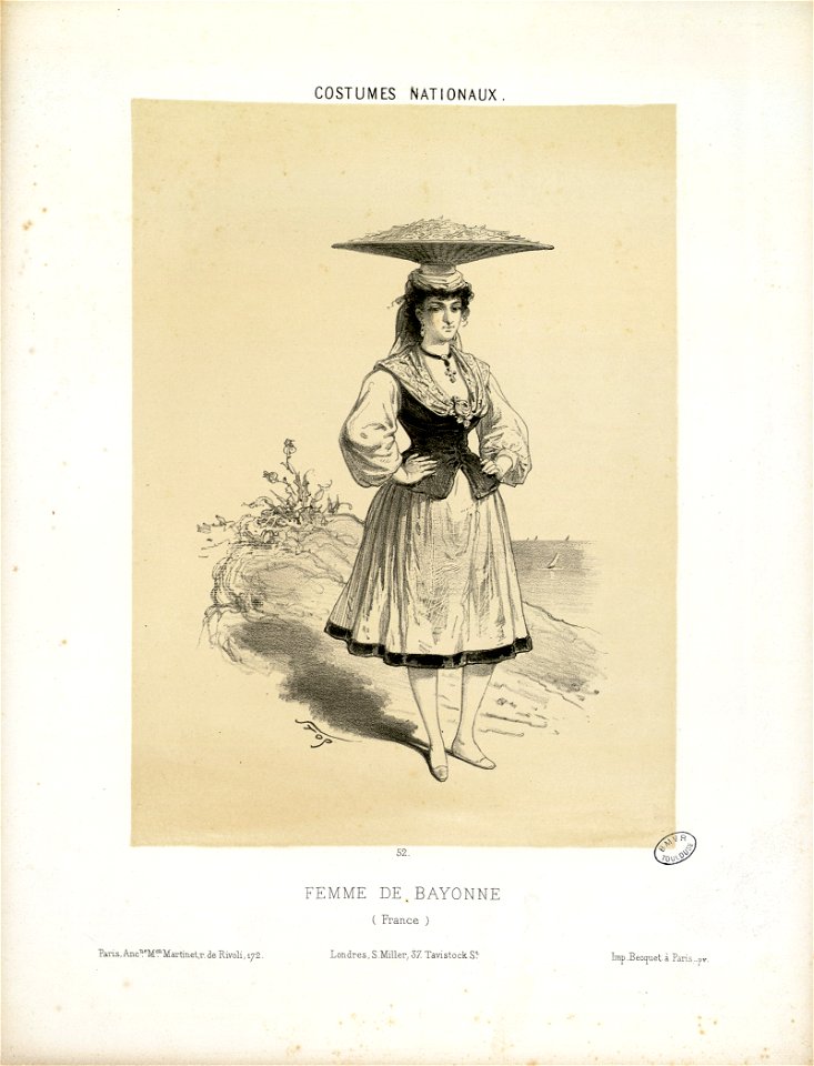 Femme de Bayonne (France) - Fonds Ancely - B315556101 A STOP 001