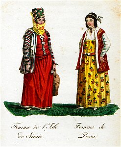 Femme de l'isle de Simie Femme de Pera - Castellan Antoine-laurent - 1812