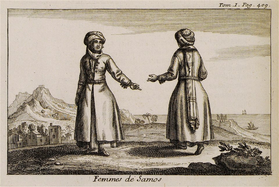 Femmes de Samos - Tournefort Joseph Pitton De - 1717 - Free Stock ...