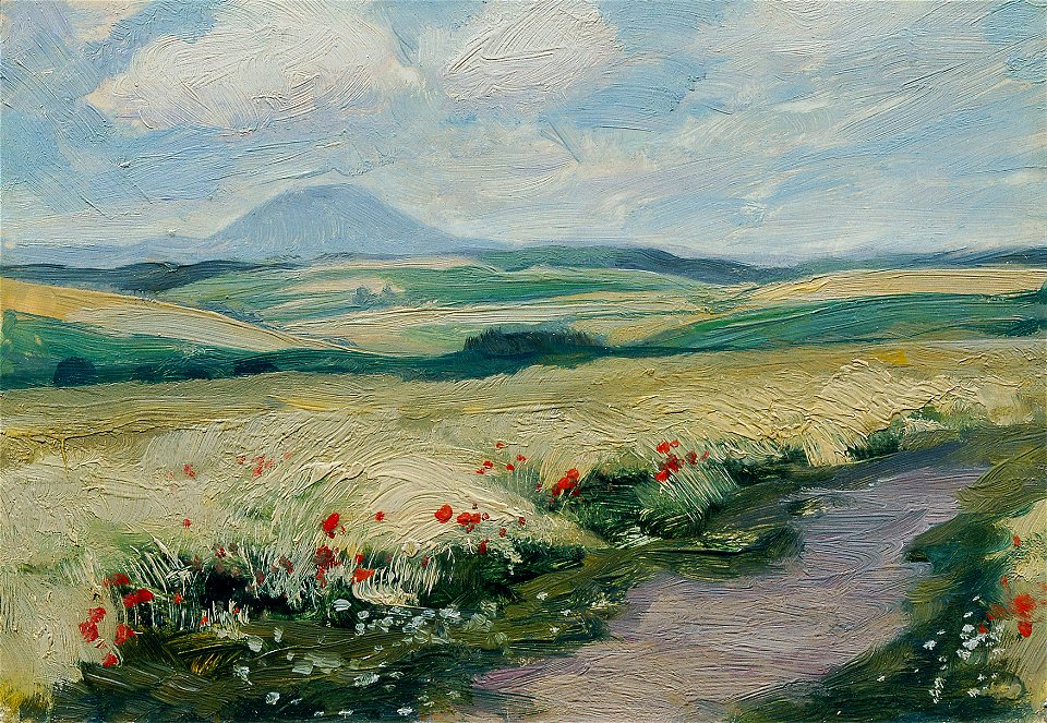 Ferdinand Engelmüller - Podřipsko (aus der Mappe „16 Ansichten tschechischer Landschaften 'Česka Krajiná'“) - 1093b - Österreichische Galerie Belvedere
