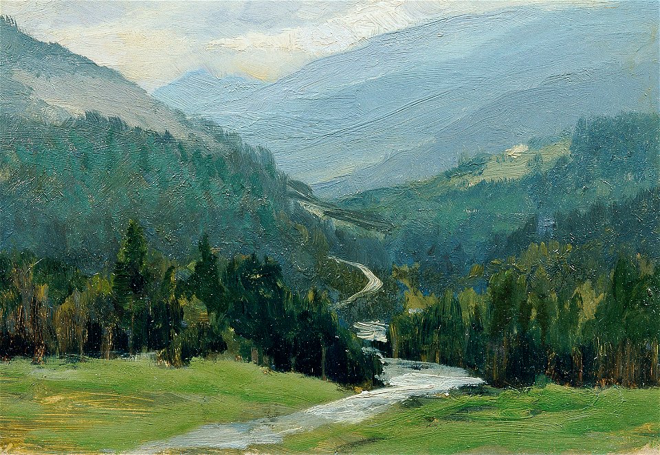 Ferdinand Engelmüller - Erzgebirge (aus der Mappe „16 Ansichten tschechischer Landschaften 'Česka Krajiná'“) - 1093m - Österreichische Galerie Belvedere