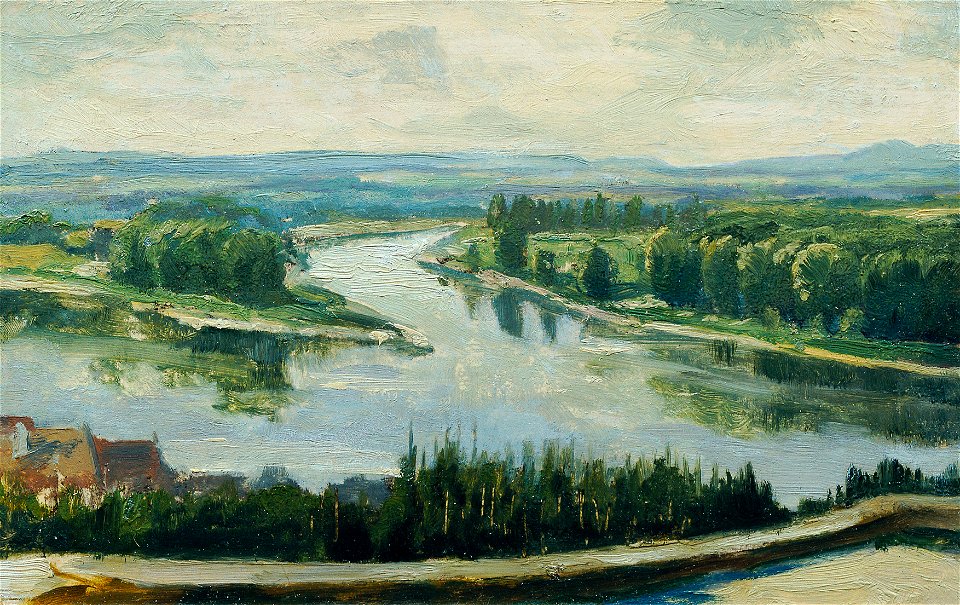 Ferdinand Engelmüller - Zusammenfluss von Moldau und Elbe - 1093p - Österreichische Galerie Belvedere
