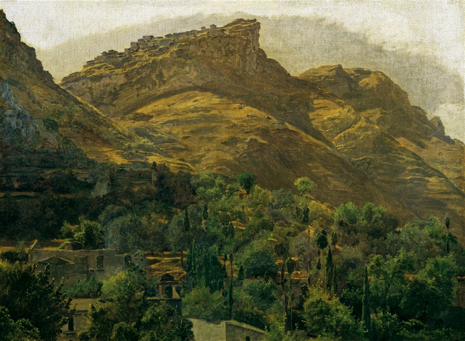 Ferdinand Georg Waldmüller - Blick zur Bergstadt Mola bei Taormina - 559a - Österreichische Galerie Belvedere