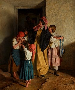 Ferdinand Georg Waldmüller - Der Abschied der Patin (Nach der Firmung) - 353 - Österreichische Galerie Belvedere
