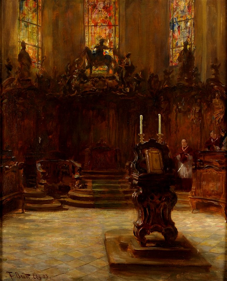 Ferdinand Brütt Chorgestühl im Dom zu Mainz 1903