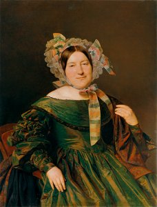 Ferdinand Georg Waldmüller - Frau in grünem, lachsrot changierendem Kleid - 2429 - Österreichische Galerie Belvedere
