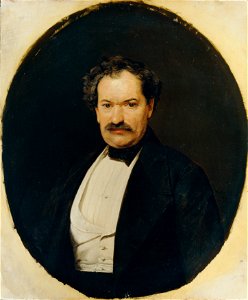 Ferdinand Georg Waldmüller - Herr in schwarzem Rock mit weißer Weste - 4701 - Österreichische Galerie Belvedere