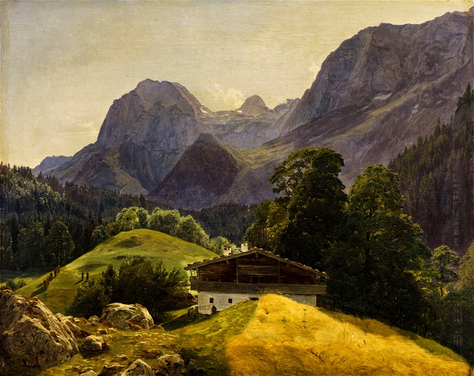 Ferdinand Georg Waldmüller - Der Taubensee mit dem Steinberg in der Ramsau