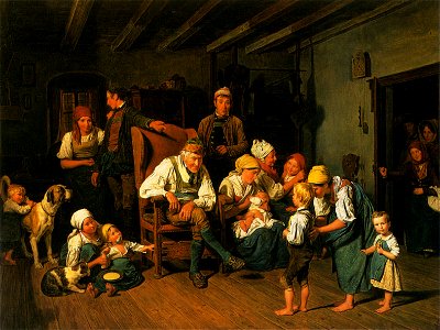 Ferdinand Georg Waldmüller Grandfathers Birthday 1849