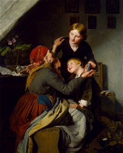 Ferdinand Georg Waldmüller (1793-1865) - The Grandmother's Birthday - RCIN 403605 - Royal Collection
