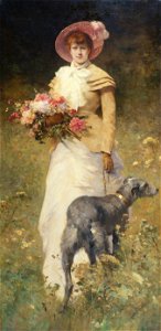 Ferdinand Heilbuth - Le Matin, dit aussi Femme au chien - P2718 - Musée Carnavalet