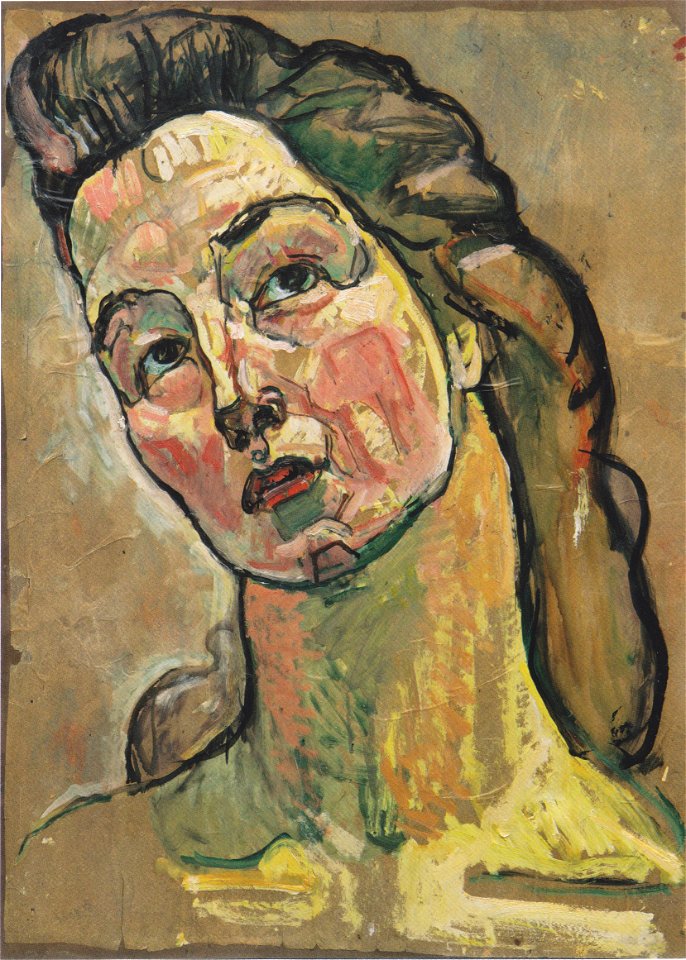 Ferdinand Hodler - Porträtstudie zu „Blick in die Unendlichkeit“ - 1916