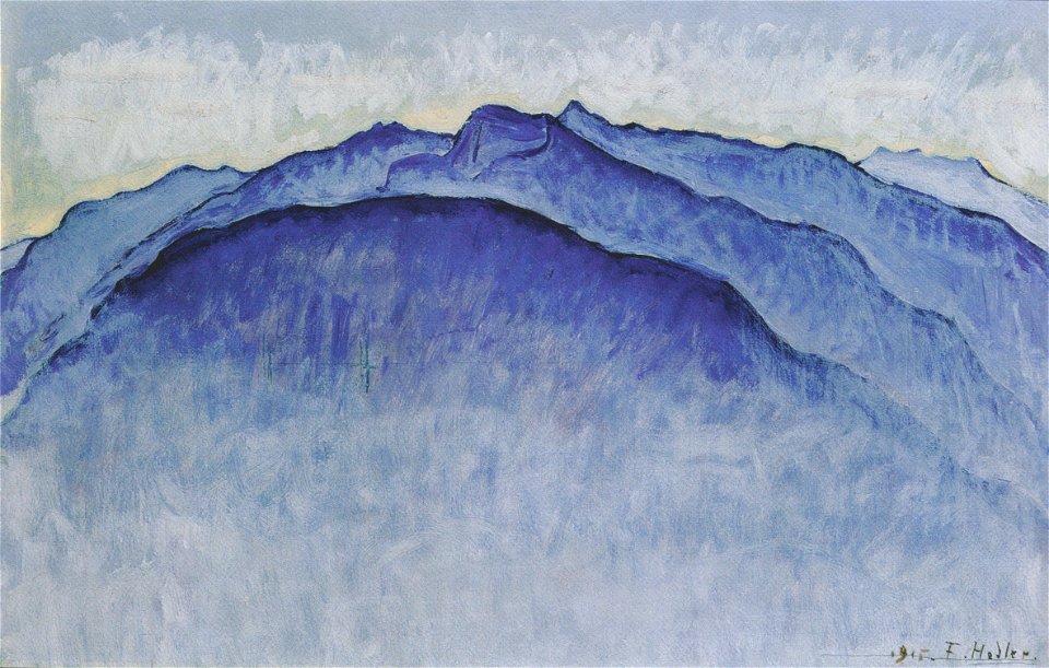 Ferdinand Hodler - Berggipfel am Morgen - ca1915