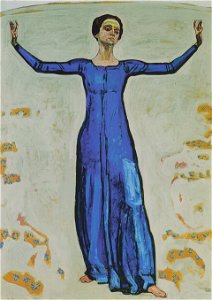 Ferdinand Hodler - Das Lied aus der Ferne - 1913. Free illustration for personal and commercial use.