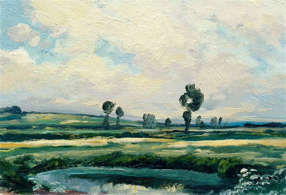 Ferdinand Engelmüller - Elbeland (aus der Mappe „16 Ansichten tschechischer Landschaften 'Česka Krajiná'“) - 1093n - Österreichische Galerie Belvedere