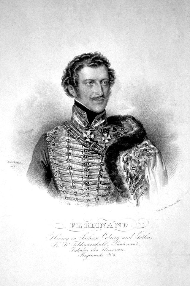 Ferdinand I. Sachsen-Coburg-Gotha Litho