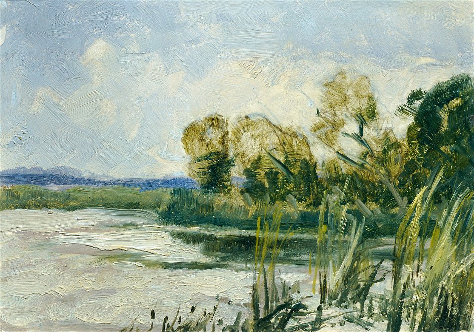 Ferdinand Engelmüller - Wittingau (aus der Mappe „16 Ansichten tschechischer Landschaften 'Česka Krajiná'“) - 1093o - Österreichische Galerie Belvedere