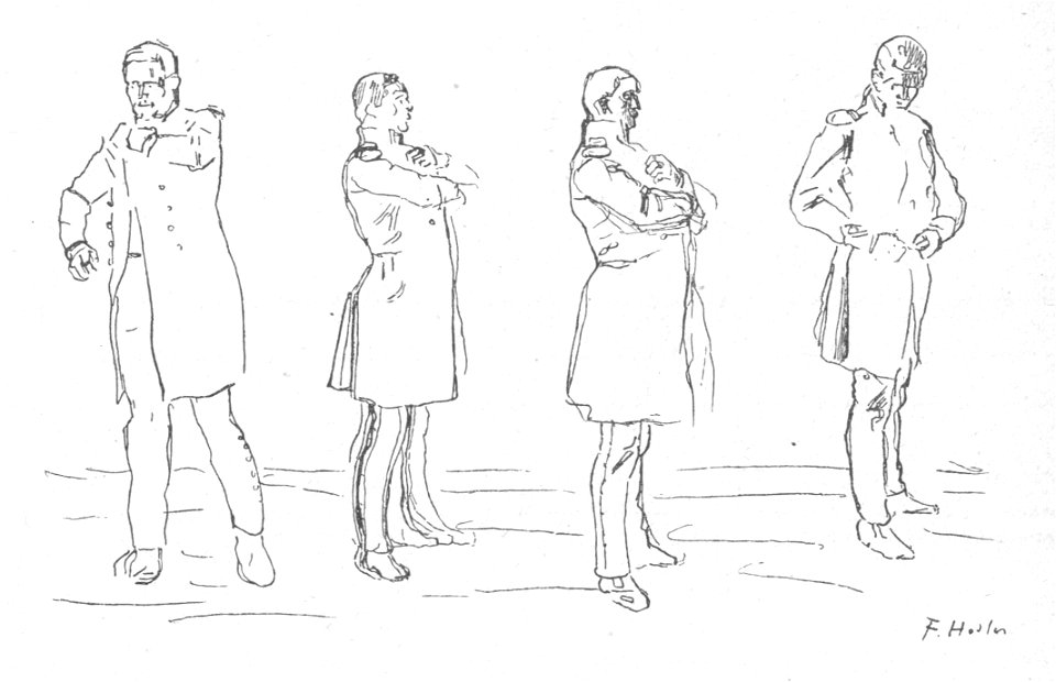 Ferdinand Hodler Studie zu den Jenaer Studenten