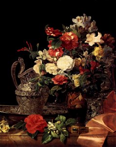 Ferdinand Georg Waldmüller - Bouquet in an Attic Bell Crater - WGA25418