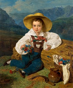 Ferdinand Georg Waldmüller - Graf Demetrius Apraxin als Kind vor einer Berglandschaft - 3686 - Österreichische Galerie Belvedere