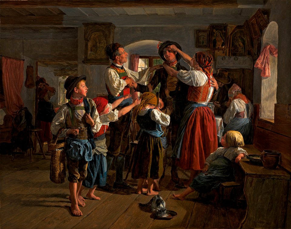 Ferdinand Georg Waldmüller - The Conscript’s Farewell - Google Art Project