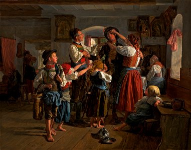 Ferdinand Georg Waldmüller - The Conscript’s Farewell - Google Art Project. Free illustration for personal and commercial use.