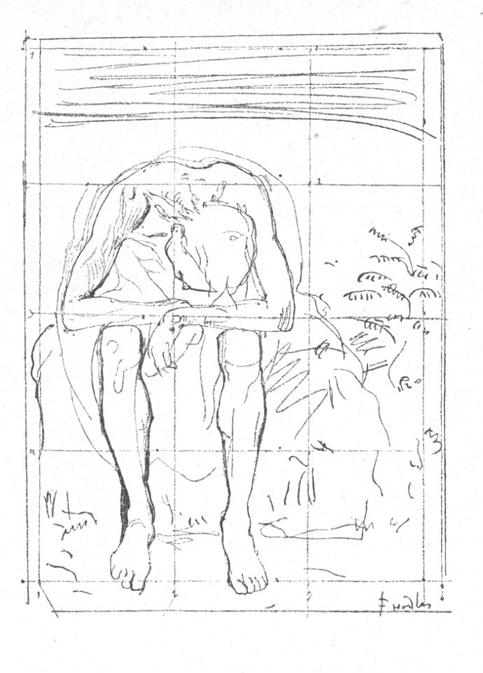 Ferdinand Hodler Studie zu den Lebensmüden