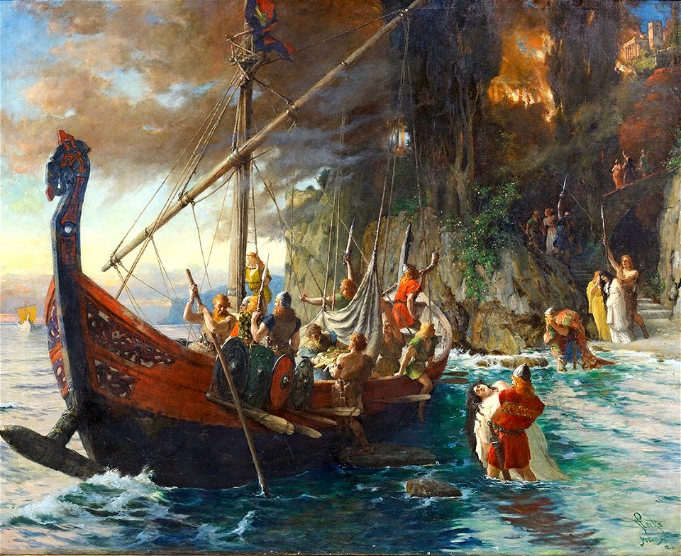 Ferdinand Leeke Ein Wikingerüberfall