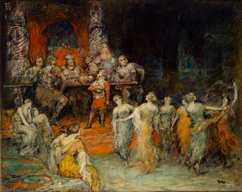 Ferdinand Leeke Zwergenkönig Laurin am Hof des Dietrich von Bern