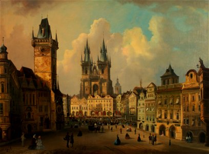 Ferdinand Lepié - Der Altstädter Ring in Prag - 10214 - Österreichische Galerie Belvedere