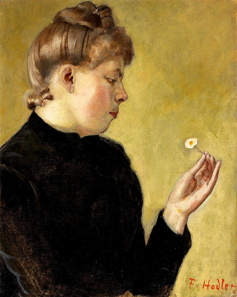 Ferdinand Hodler Bertha Stucki mit Blume