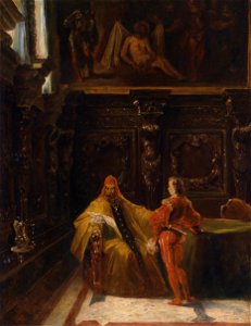 Ferdinand Petzl Inneres aus Scuola di San Rocco 1843 Studie