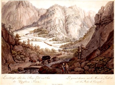 Ferdinand Runk - Cesta čez Ljubeljski prelaz s kranjske strani
