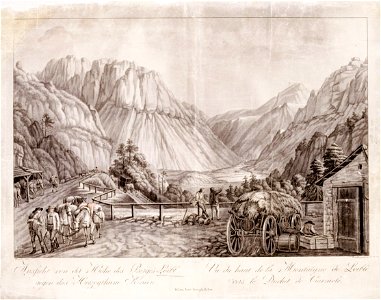 Ferdinand Runk - Prehod čez Ljubeljski prelaz na Kranjsko