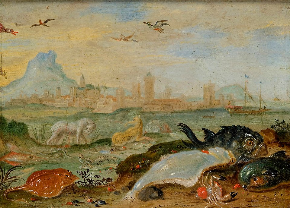 Ferdinand van Kessel - Ansichten aus den vier Weltteilen mit Szenen von Tieren, Candia (Iraklion, Kreta) - GG 3050 - Kunsthistorisches Museum
