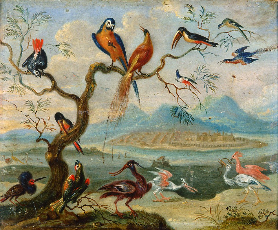 Ferdinand van Kessel - Ansichten aus den vier Weltteilen mit Szenen von Tieren, St. Merryn - GG 3042 - Kunsthistorisches Museum