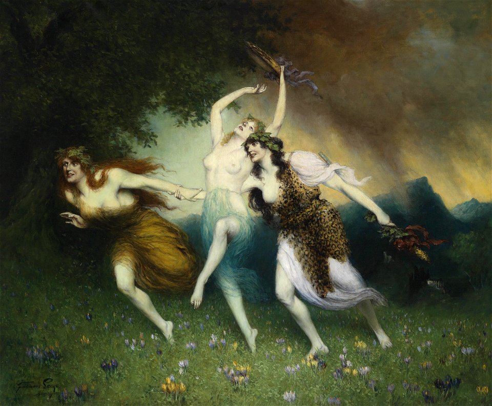 Ferdinand Leeke Fliehende Nymphen
