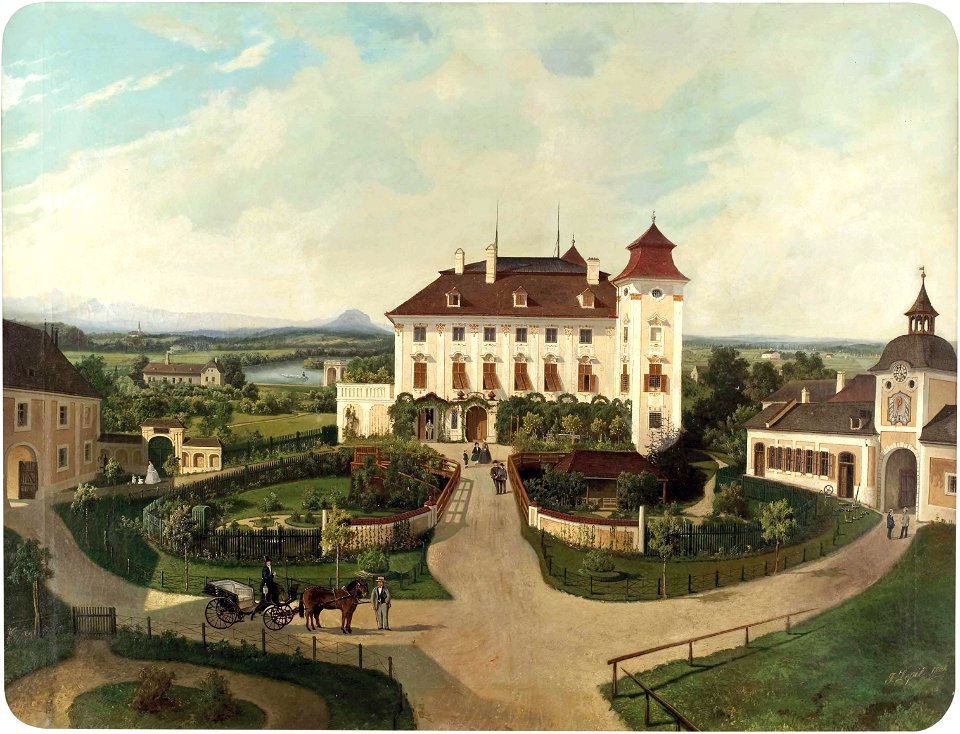 Ferdinand Lepie Schloss Lichtenegg bei Wels 1862