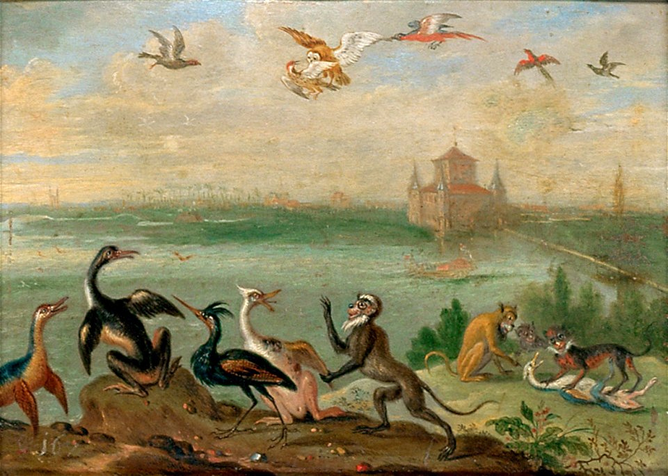 Ferdinand van Kessel - Ansichten aus den vier Weltteilen mit Szenen von Tieren, Boa Vista - GG 3040 - Kunsthistorisches Museum