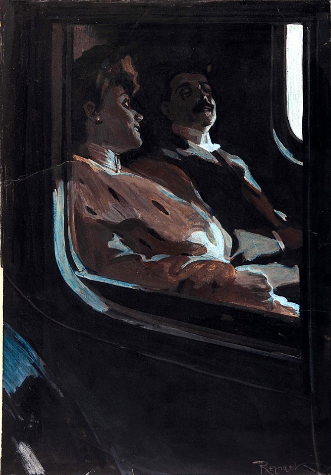 Ferdinand von Reznicek In der Kutsche